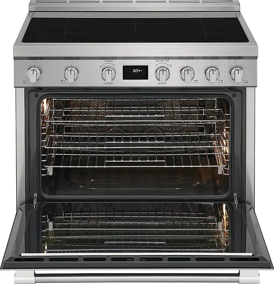 Alt View 2. Frigidaire - Professional 4.4 Cu. Ft.  Freestanding  Oven Induction Fan Convection Range - Stainless Steel.