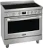 Left. Frigidaire - Professional 4.4 Cu. Ft.  Freestanding  Oven Induction Fan Convection Range - Stainless Steel.