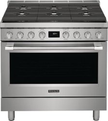 Frigidaire - Professional 4.4 Cu. Ft. Freestanding Oven Dual-Fuel Fan Convection Range - Stainless steel - Front_Zoom
