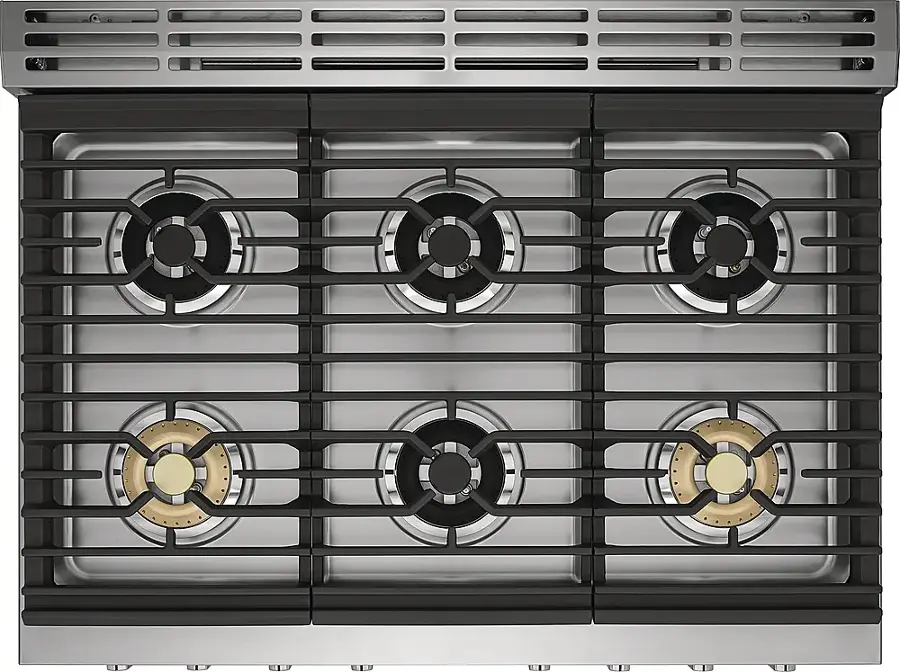 Alt View 13. Frigidaire - Professional 4.4 Cu. Ft. Freestanding Oven Dual-Fuel Fan Convection Range - Stainless Steel.