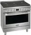 Left. Frigidaire - Professional 4.4 Cu. Ft. Freestanding Oven Dual-Fuel Fan Convection Range - Stainless Steel.