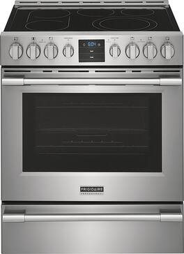 Frigidaire - Professional 5.4 Cu. Ft. Freestanding Oven Electric True Convection Range - Stainless Steel