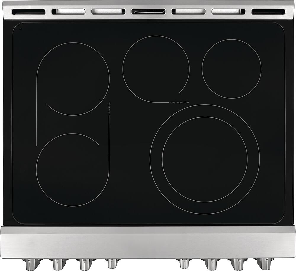 Alt View 15. Frigidaire - Professional 5.4 Cu. Ft. Freestanding Oven Electric True Convection Range - Stainless Steel.