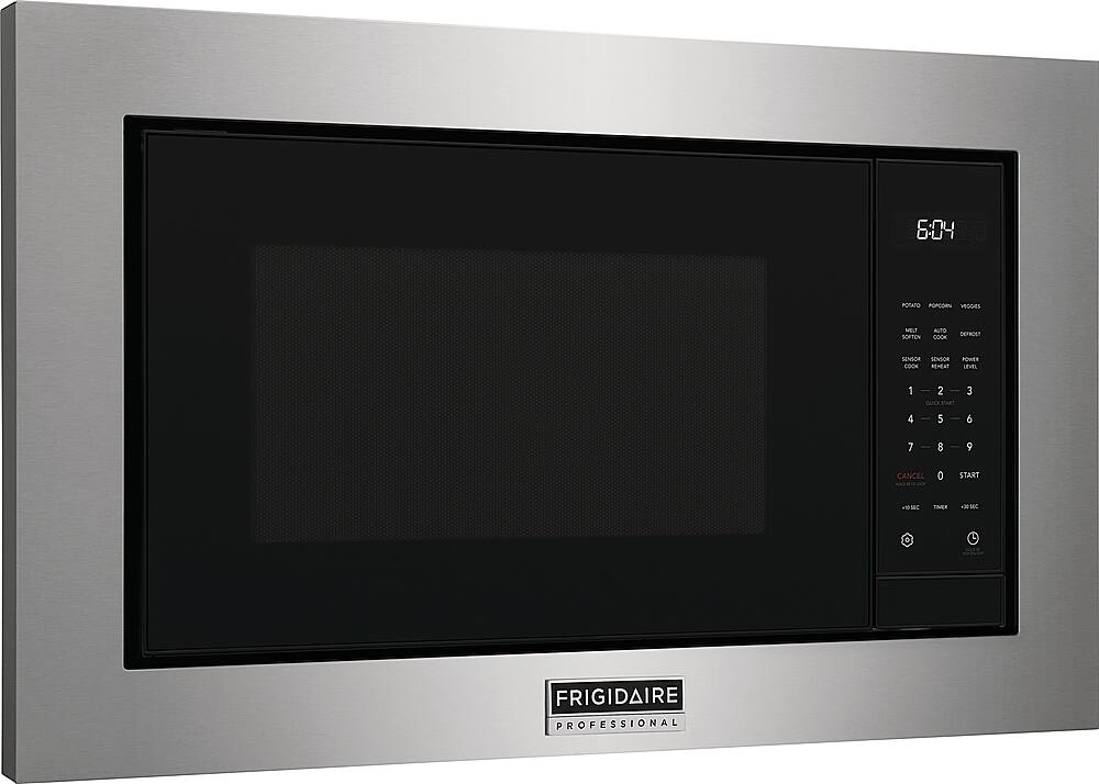 Left. Frigidaire - Professional 2.2 Cu. Ft. Built-In Microwave - Stainless Steel.