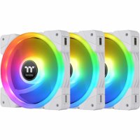 Thermaltake - SWAFAN EX 12 RGB PC Cooling Fan White TT Premium Edition (3-Fan Pack) - White - Front_Zoom