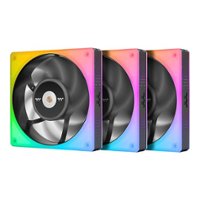 Thermaltake - ToughFan 12 RGB High Static Pressure Radiator Fan (3-Pack) - Black - Front_Zoom