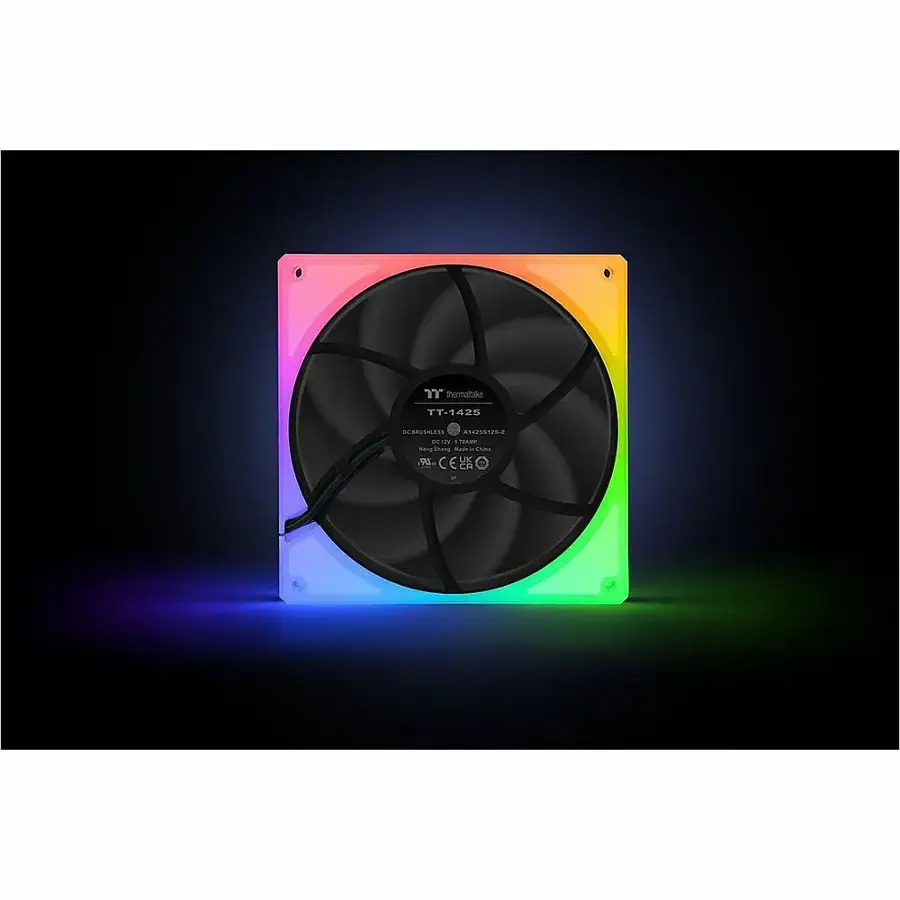 Alt View 26. Thermaltake - ToughFan 14 RGB High Static Pressure Radiator Fan (3-Pack) - Black.