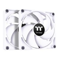 Thermaltake - CT 120 - 120mm Cooling Fan with Daisy-Chain Design 2-Pack Kit - White - Front_Zoom