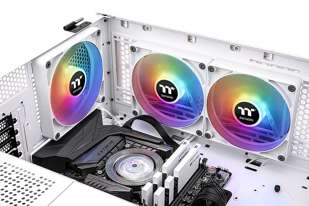 Thermaltake CT120 ARGB Sync PC Cooling Fan (2-Pack) White CL-F153 ...