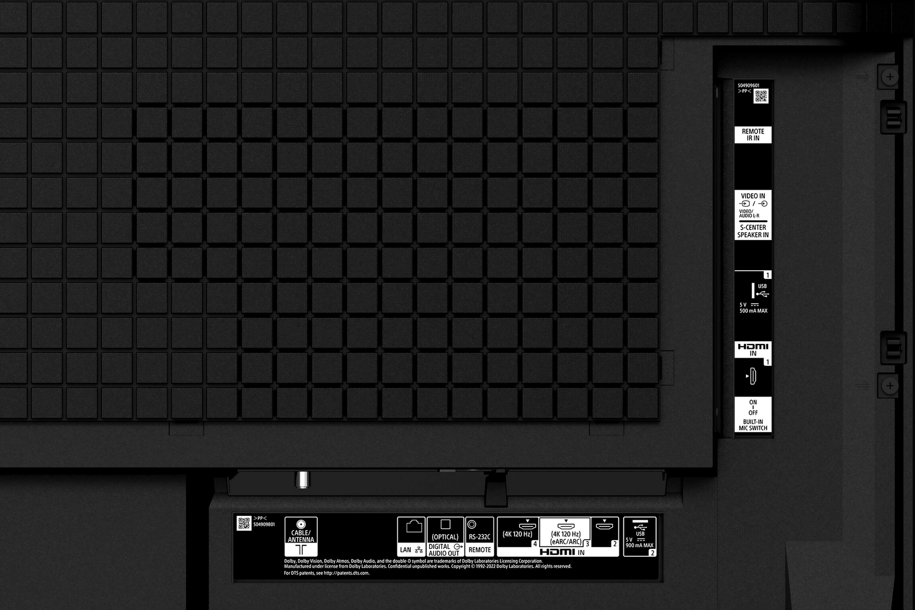 Back. Sony - 75" Class BRAVIA XR X93L Mini-LED 4K UHD Smart Google TV - Black.