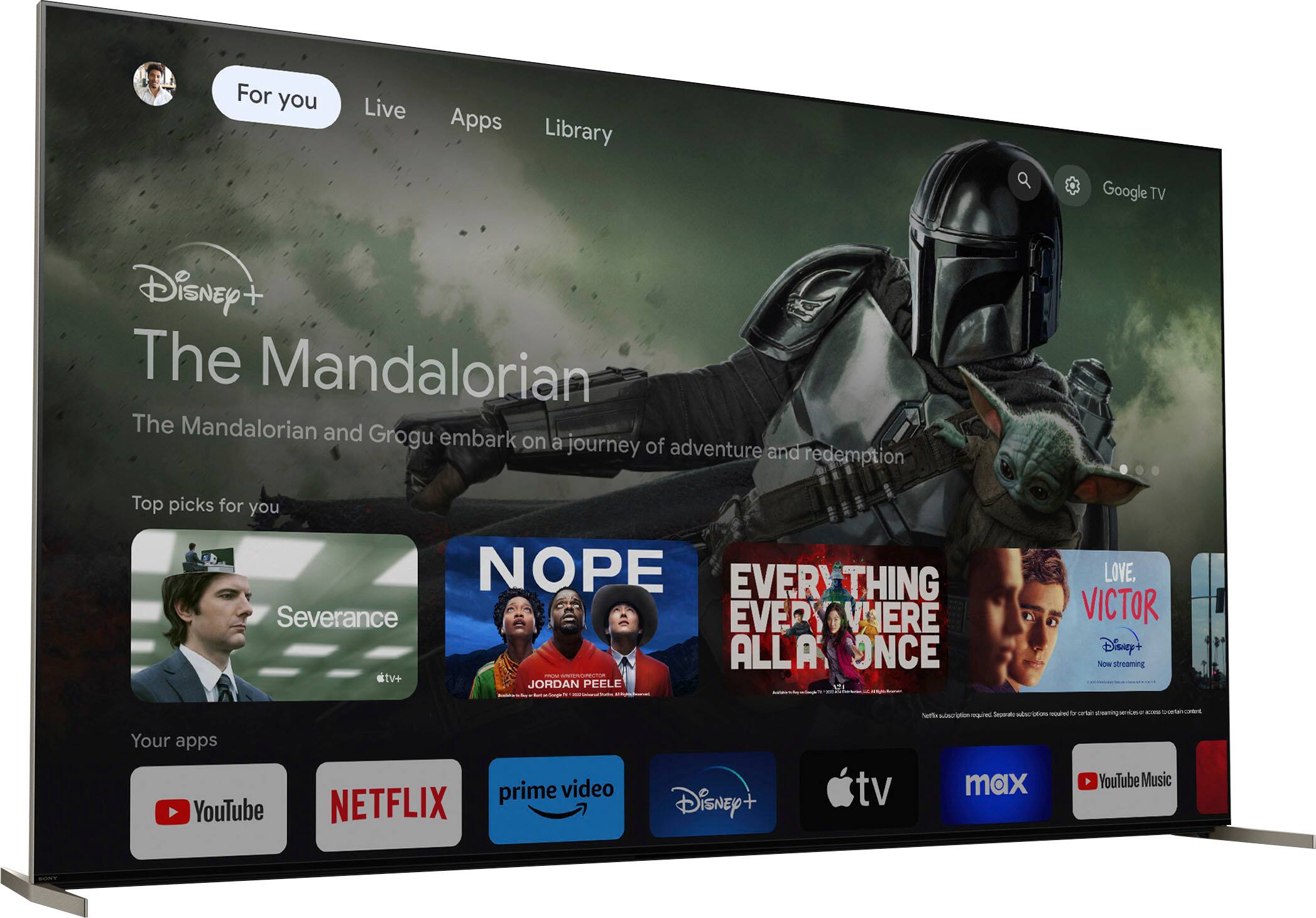 Alt View 29. Sony - 75" Class BRAVIA XR X93L Mini-LED 4K UHD Smart Google TV - Black.