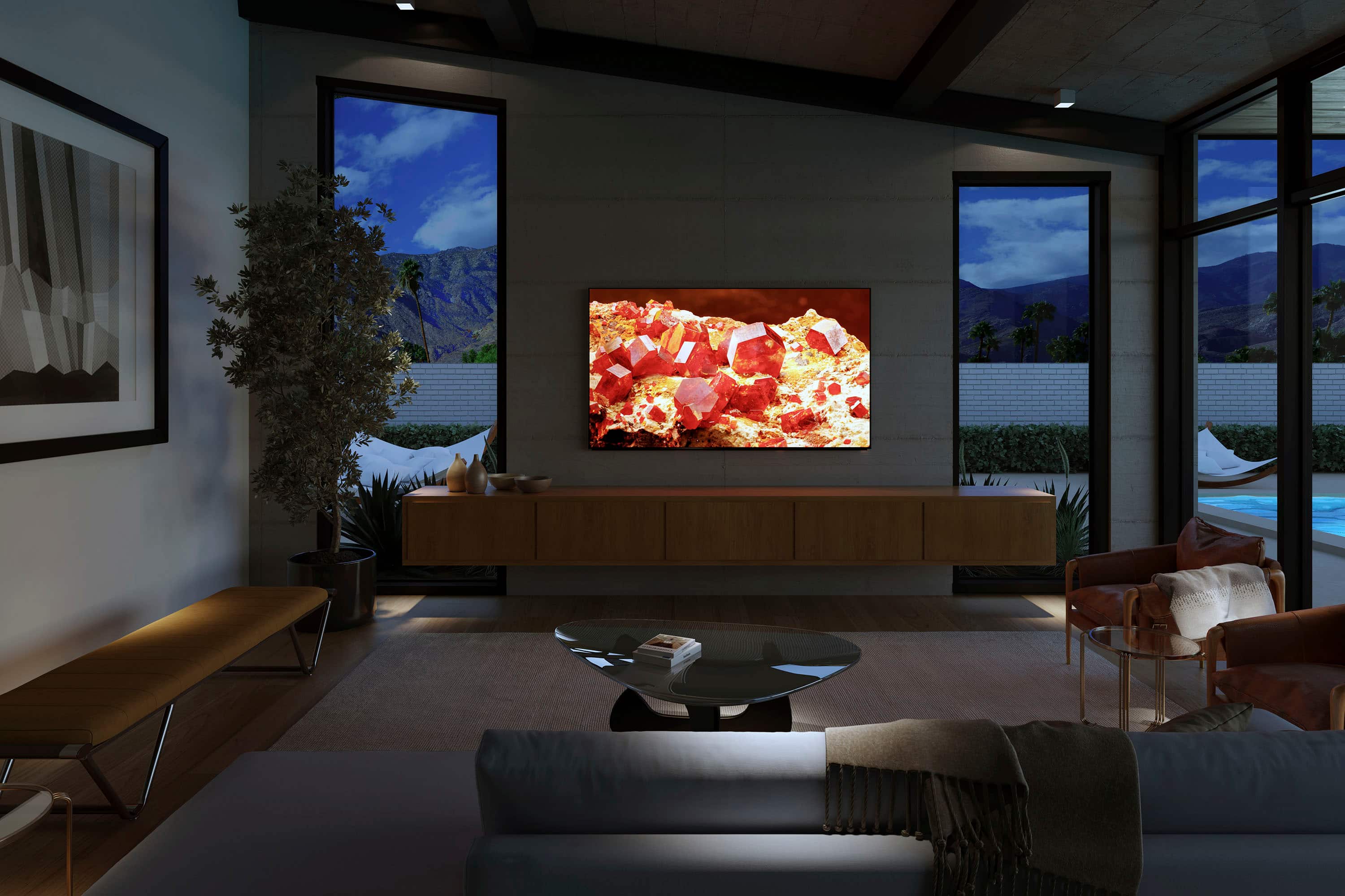 Alt View 19. Sony - 65" Class BRAVIA XR X93L Mini-LED 4K UHD Smart Google TV - Black.