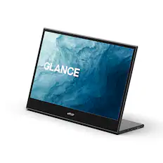 Front. Mobile Pixels - Glance 16" LCD Monitor - Black.