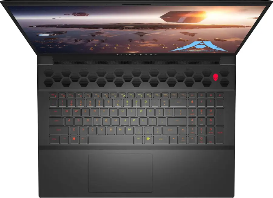 Alt View 12. Alienware - m18 FHD+ 480Hz Gaming Laptop - AMD Ryzen 9 - 32GB Memory - NVIDIA GeForce RTX 4070 - 1TB SSD - Windows 11 Pro - Dark Metallic Moon.