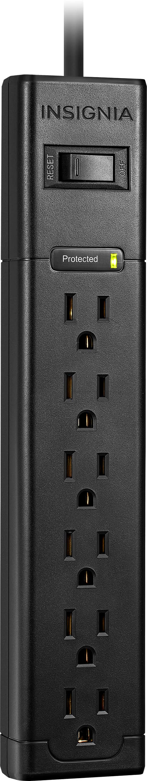 Alt View 18. Insignia™ - 6-Outlet 1,080 Joules Surge Protector - Black.