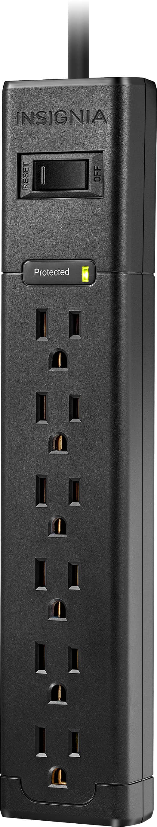 Alt View 19. Insignia™ - 6-Outlet 1,080 Joules Surge Protector - Black.