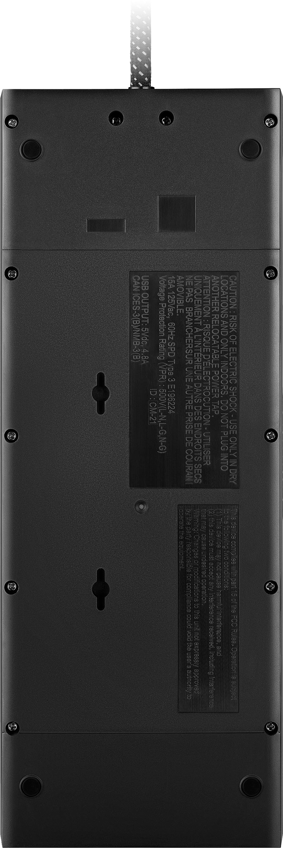 Alt View 20. Rocketfish™ - 12-Outlet 5,280 Joules Surge Protector with USB and USB-C - Black.