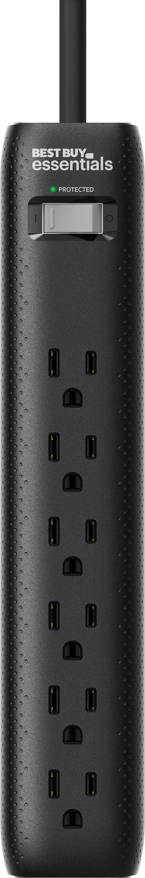 Alt View 1. Best Buy essentials™ - 6-Outlet 1,080 Joules Surge Protector - Black.