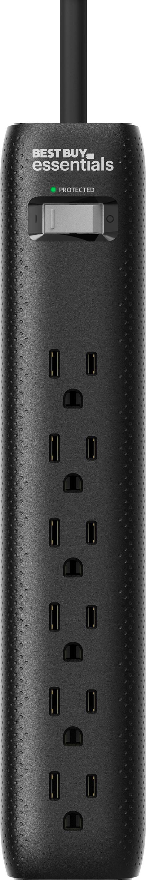 Alt View 1. Best Buy essentials™ - 6-Outlet 1,080 Joules Surge Protector - Black.