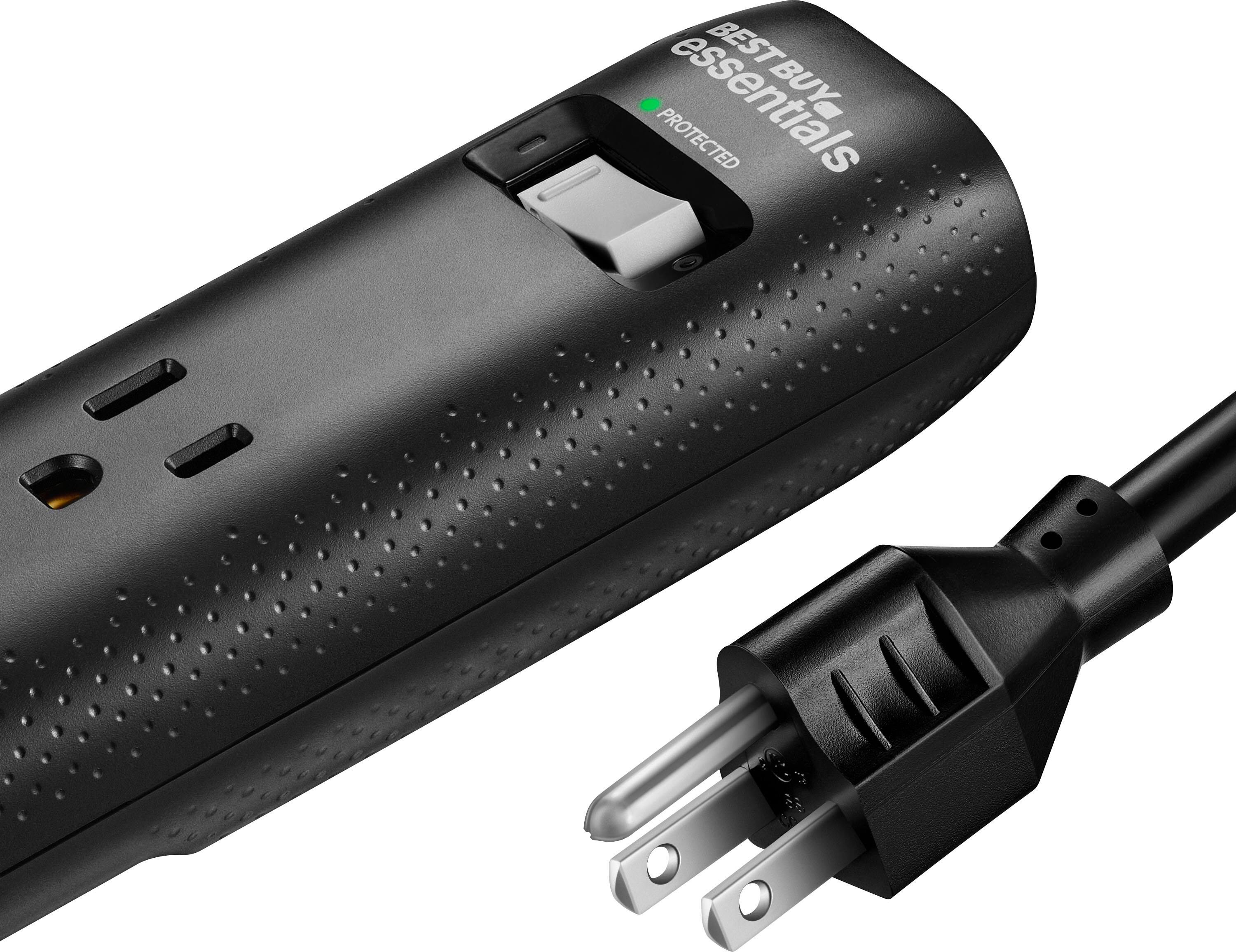 Alt View 16. Best Buy essentials™ - 6-Outlet 1,080 Joules Surge Protector - Black.