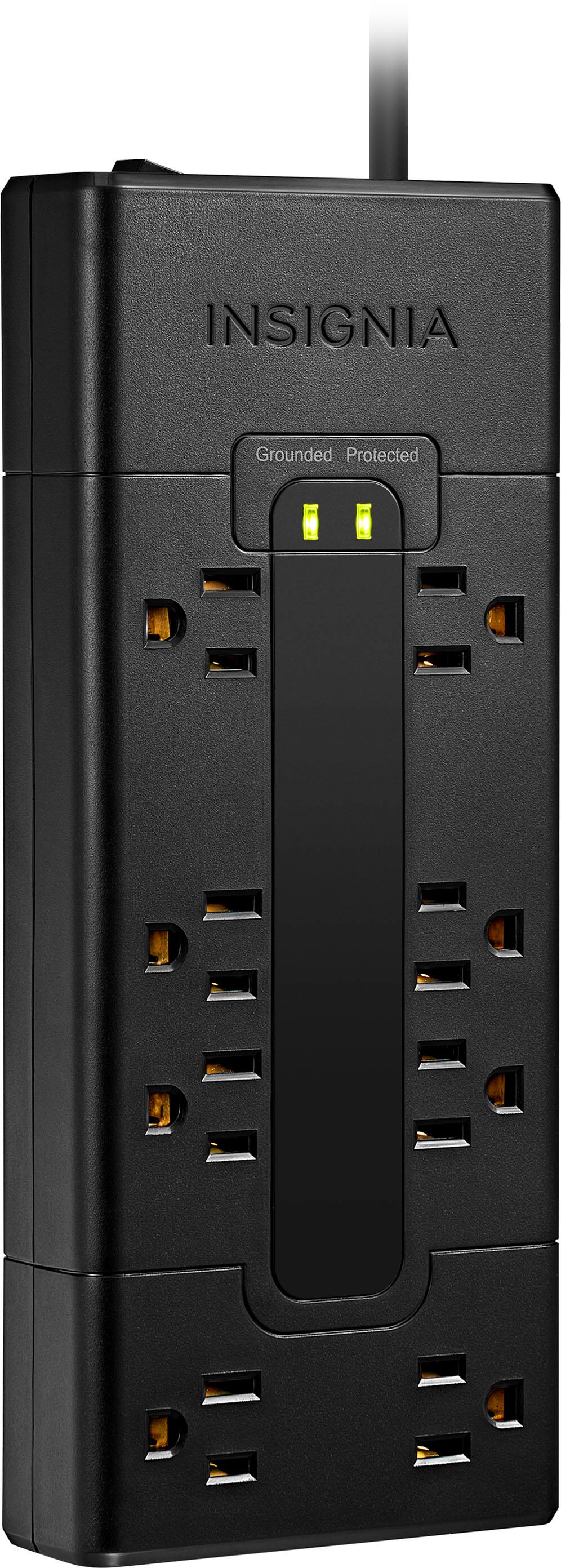 Alt View 18. Insignia™ - 8-Outlet 1,200 Joules Surge Protector - Black.