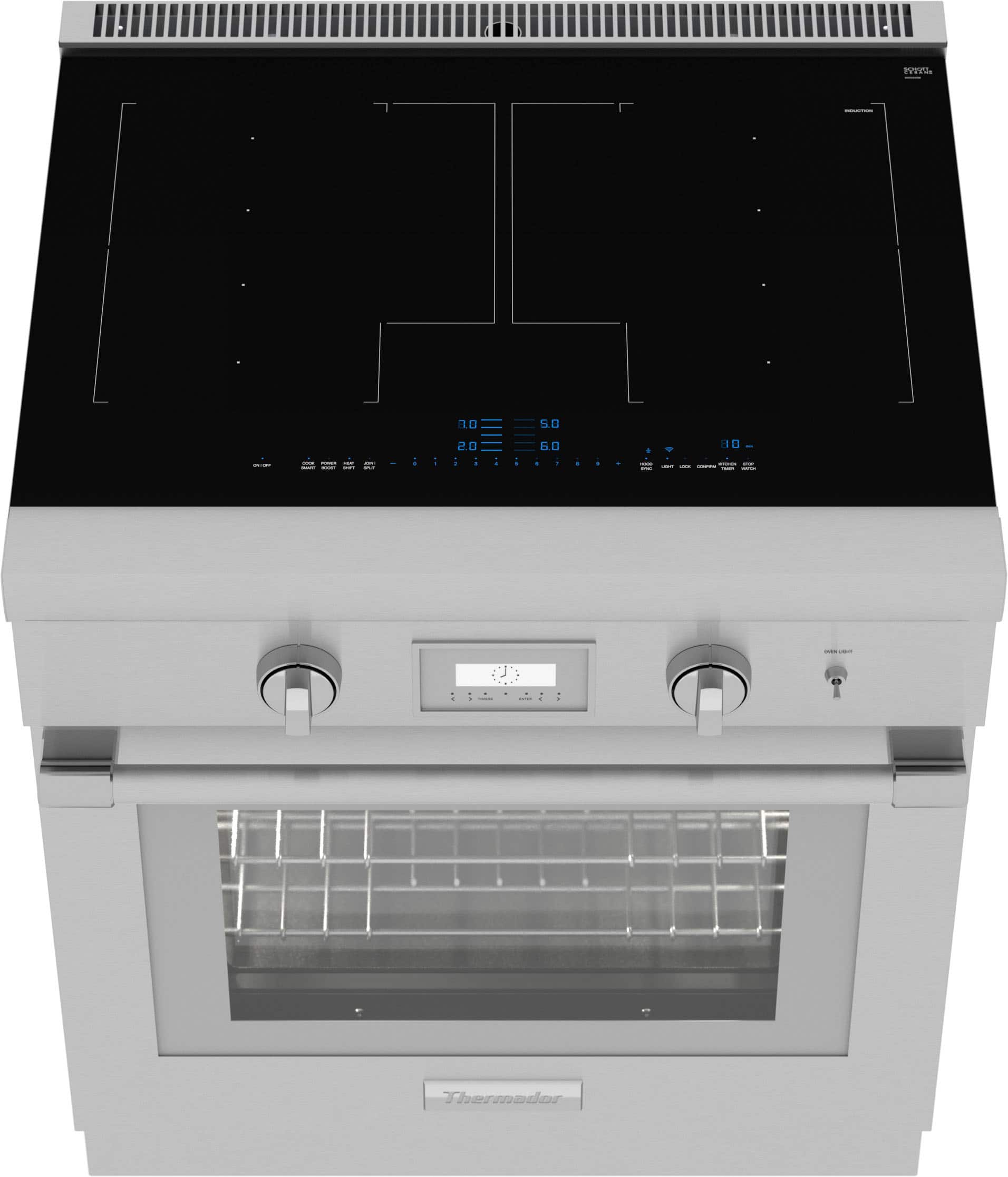 Thermador is the brand of the oven in the image.