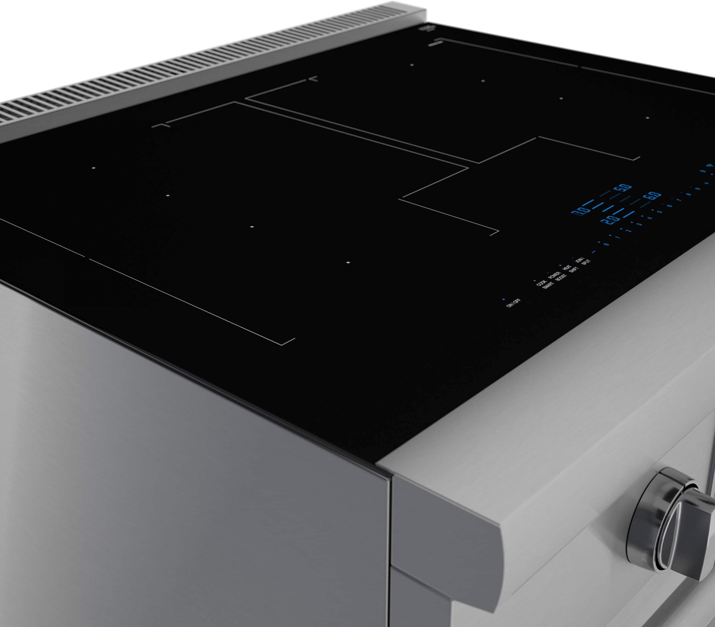 Alt View 1. Thermador - Pro Harmony Liberty 30" Freestanding Electric Induction True Convection Range with WiFi - Stainless Steel.