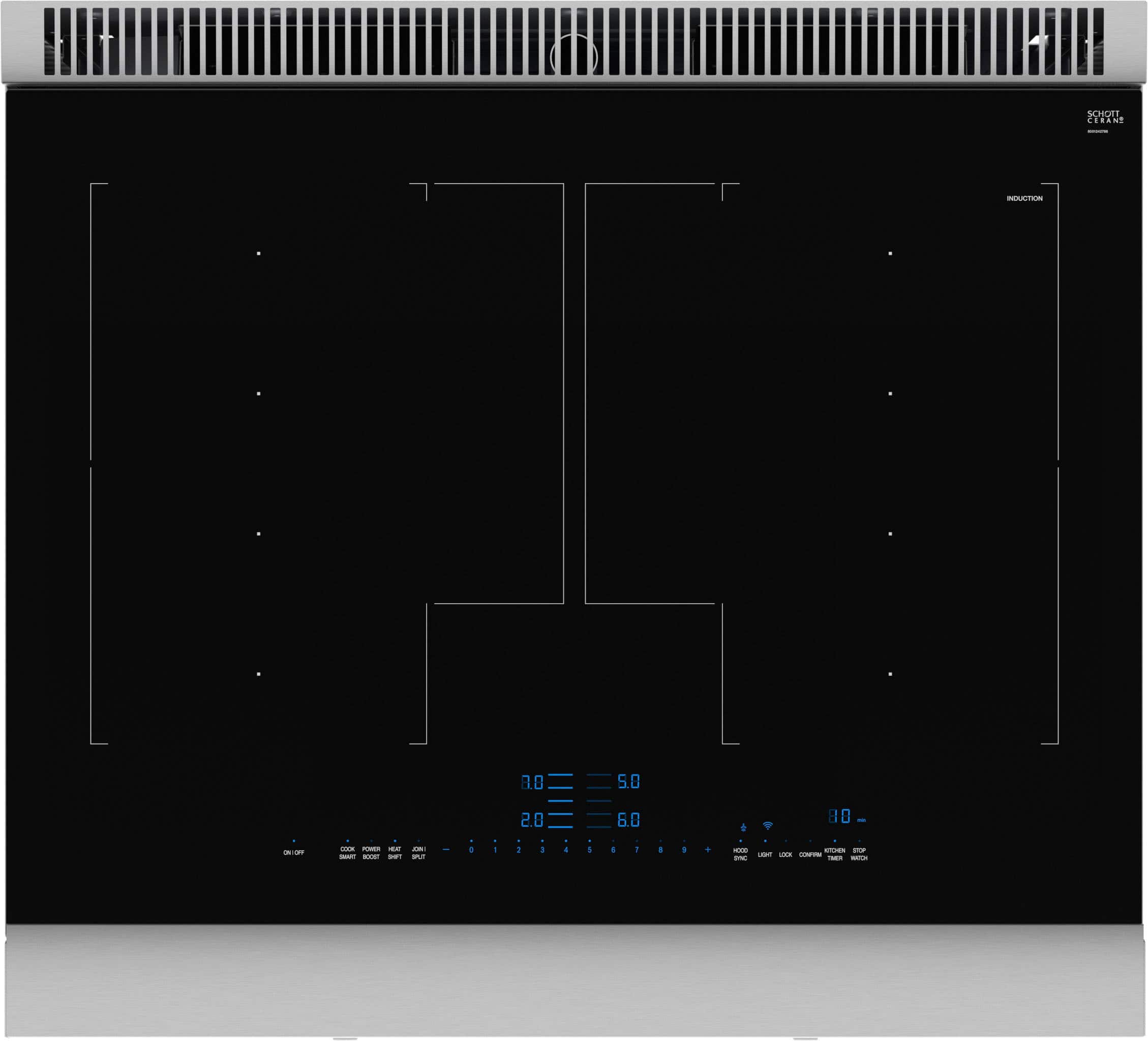 Alt View 2. Thermador - Pro Harmony Liberty 30" Freestanding Electric Induction True Convection Range with WiFi - Stainless Steel.