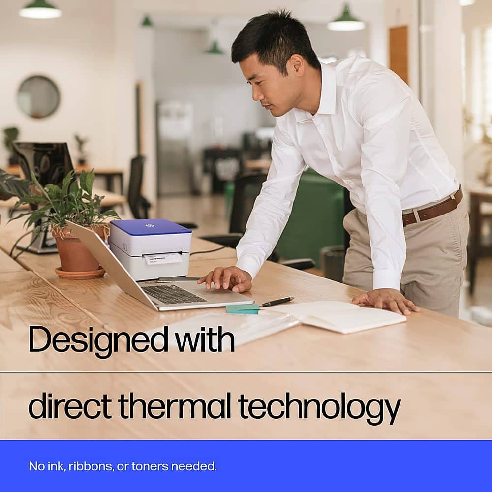 Designed with direct thermal technology, this product eliminates the need for ink, ribbons, or toners.