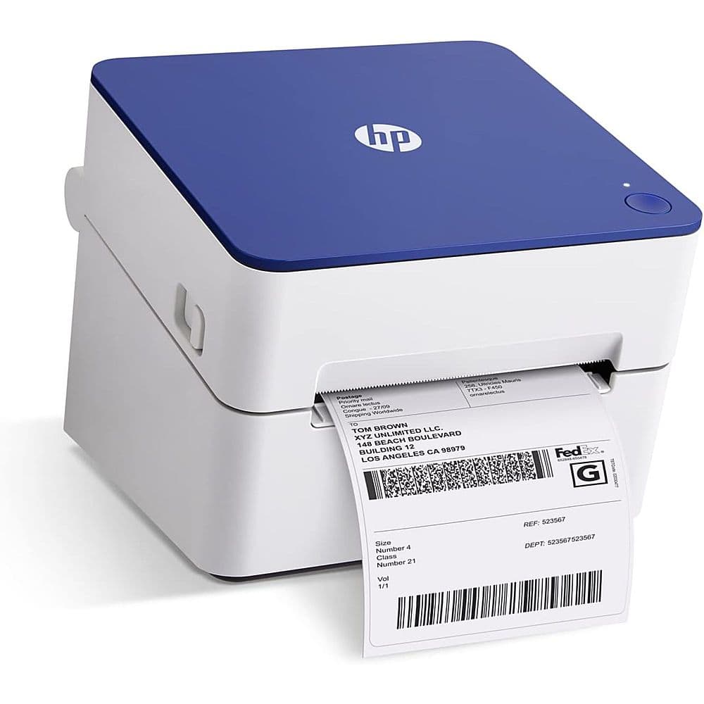 HP - Shipping Label Printer, Internal Tray 4x6 Direct Thermal Printer - 300 DPI - Front_Zoom