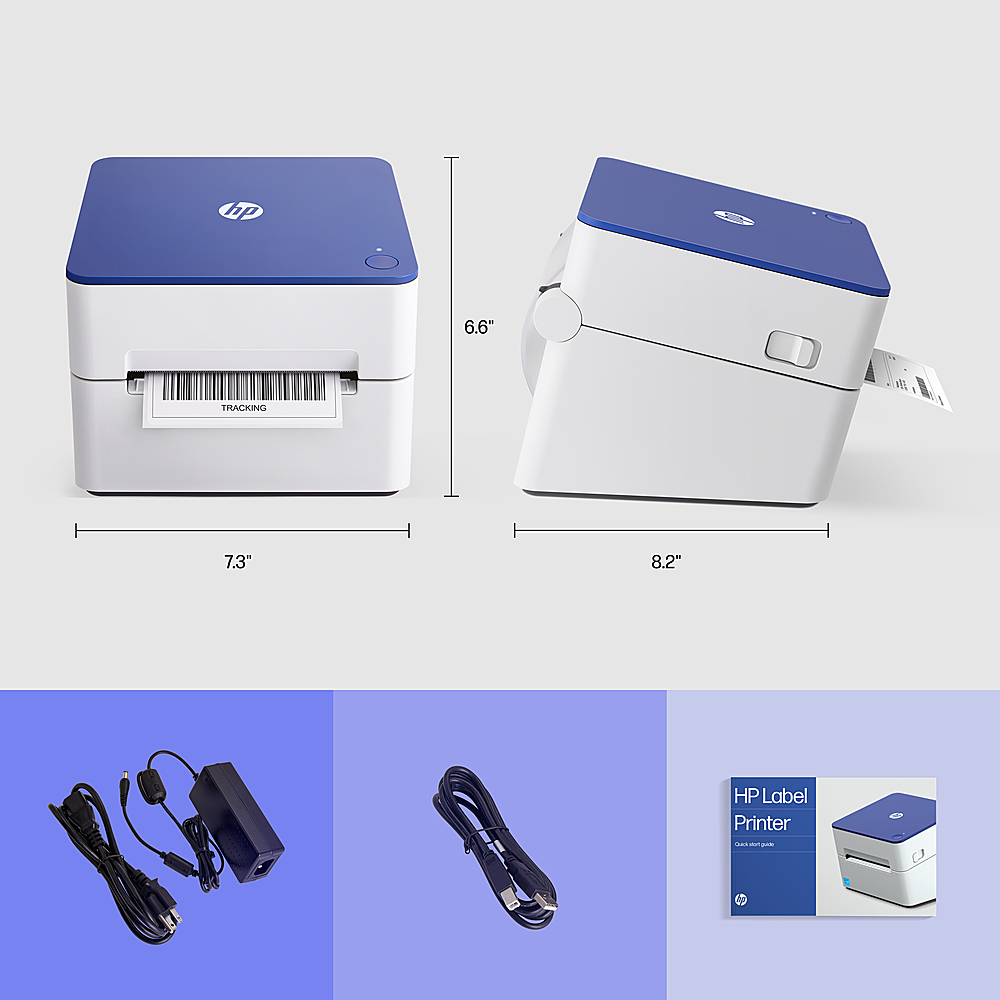 HP Shipping Label Printer, Internal Tray 4x6 Direct Thermal