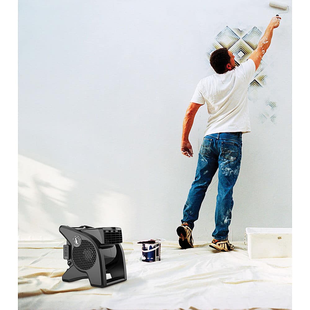 Alt View 12. Lasko - High Velocity Utility Fan - Black.