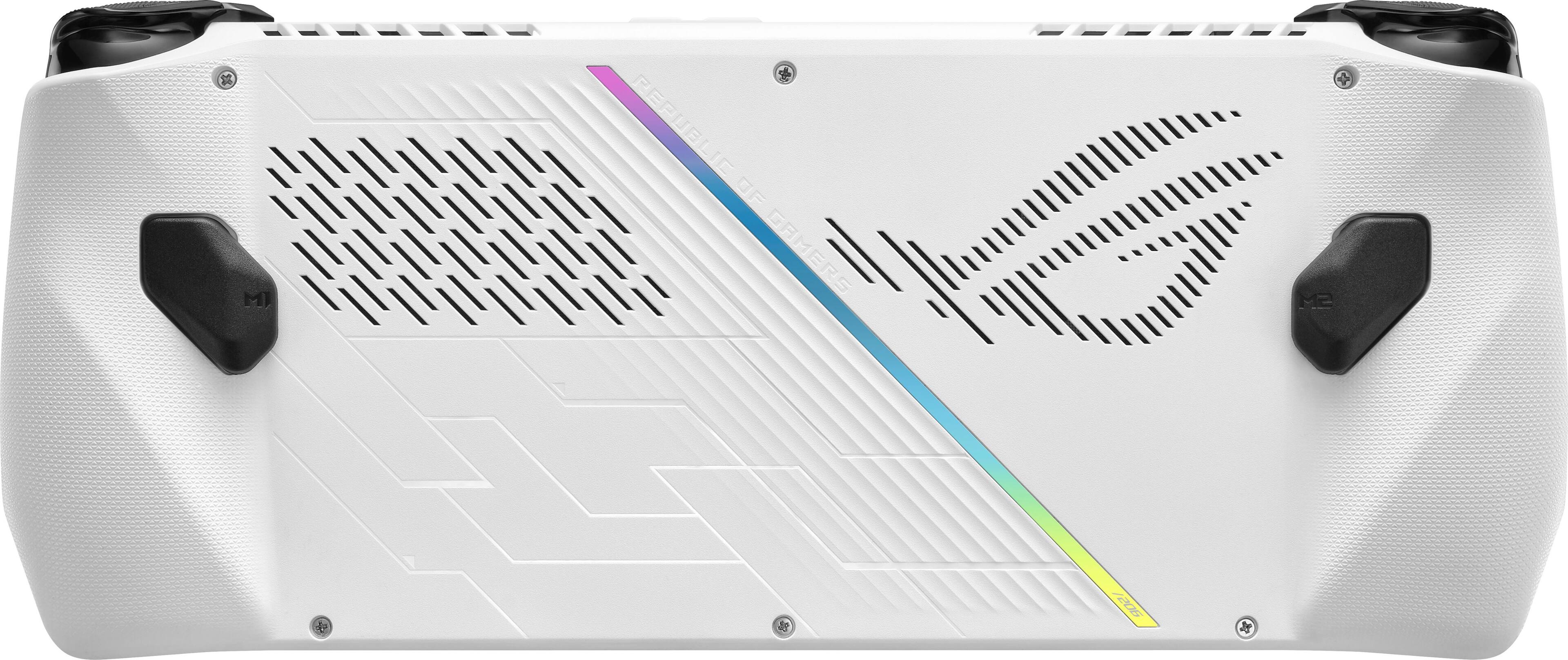 Back. ASUS - ROG Ally 7" 120Hz FHD 1080p Gaming Handheld - AMD Ryzen Z1 Processor - 512GB - White.