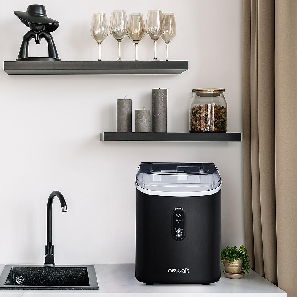 NewAir NIM026MS00 26 lbs. Countertop Ice Maker, Portable and Lightweight,  Intuitive Control, Large or Small Ice Size