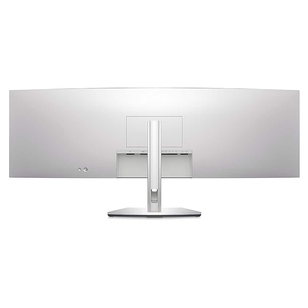 Back. Dell - UltraSharp 49" IPS Black Curved Dual-Quad HD Monitor with USB-C Hub (DisplayPort, HDMI, USB) - Black/Silver.