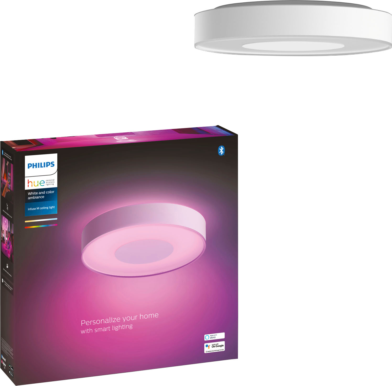 Philips Geek Squad Certified Refurbished Hue Infuse Ceiling Light White  GSRF 4116331U9 - Best Buy