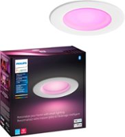 Philips - Geek Squad Certified Refurbished Hue 5/6" High Lumen Recessed Downlight - White and Color Ambiance - Front_Zoom