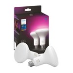 Front Zoom. Philips - Geek Squad Certified Refurbished Hue BR30 Bluetooth 85W Smart LED Bulb (2-Pack) - White and Color Ambiance.