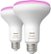 Left Zoom. Philips - Geek Squad Certified Refurbished Hue BR30 Bluetooth 85W Smart LED Bulb (2-Pack) - White and Color Ambiance.
