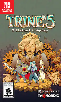 Front. THQ Nordic Games - Trine 5: A Clockwork Conspiracy. - E10+ (Everyone 10+)