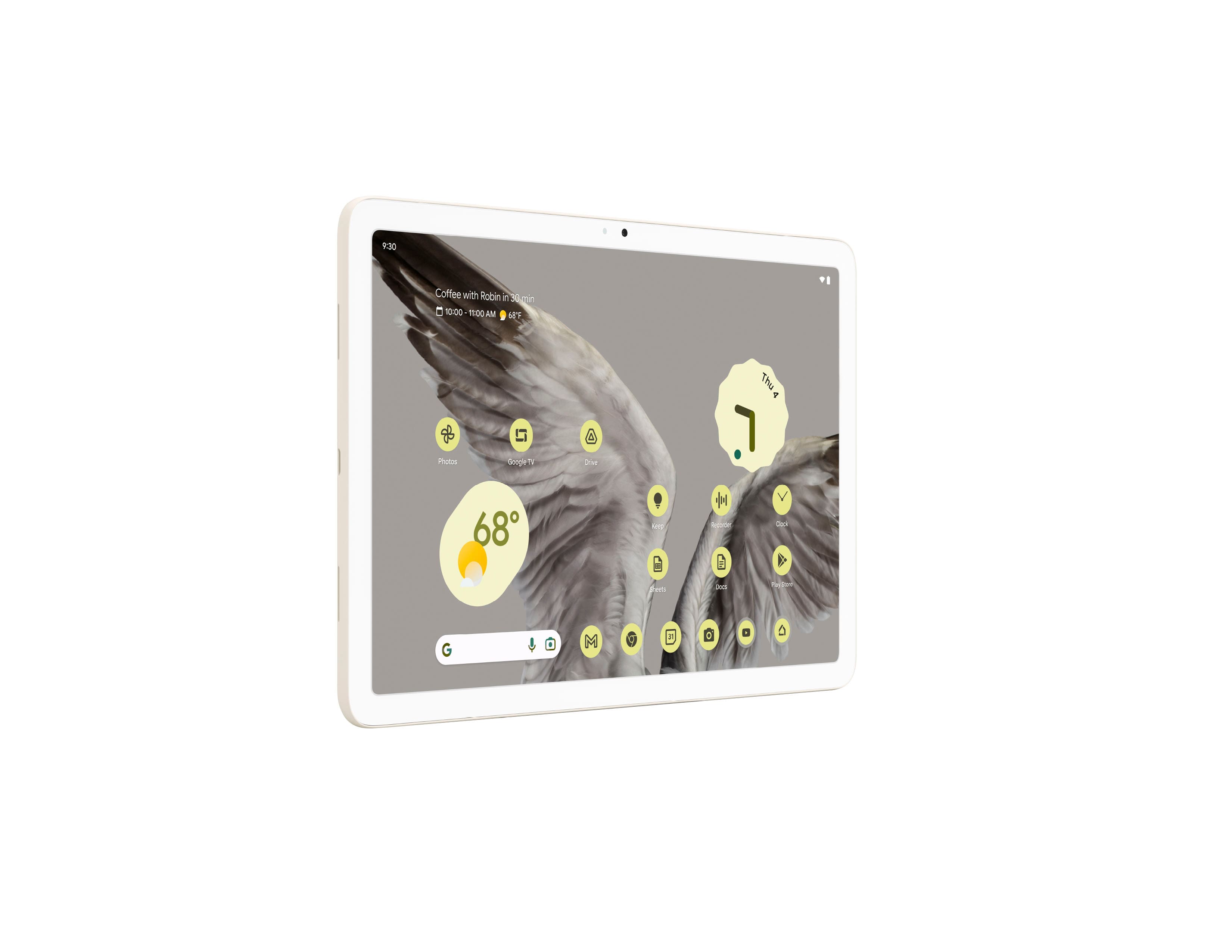 Alt View 14. Google - Pixel Tablet with Charging Speaker Dock - 11" Android Tablet - 256GB - Wi-Fi - Porcelain.