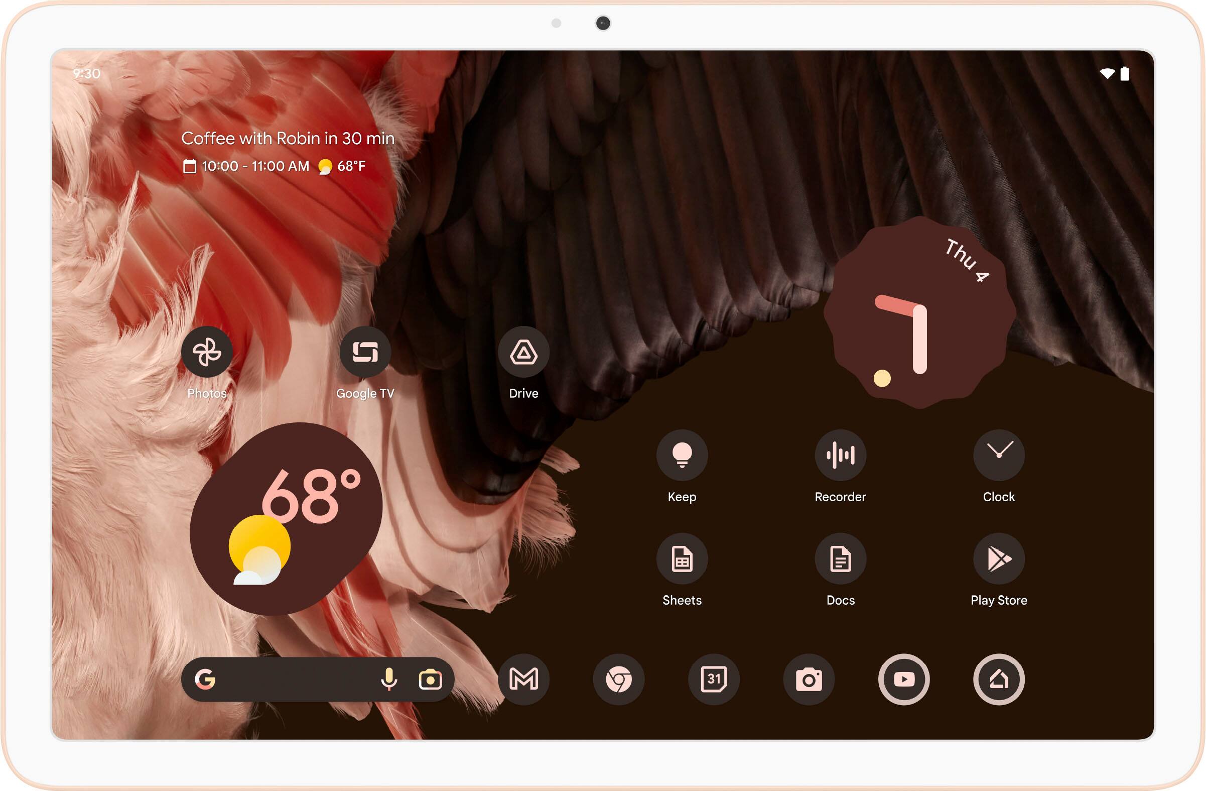Alt View 12. Google - Pixel Tablet with Charging Speaker Dock - 11" Android Tablet - 128GB - Wi-Fi - Rose.