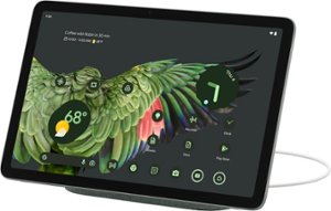 Google - Pixel Tablet with Charging Speaker Dock - 11"  Android Tablet - 128GB - Wi-Fi - Hazel - Front_Zoom