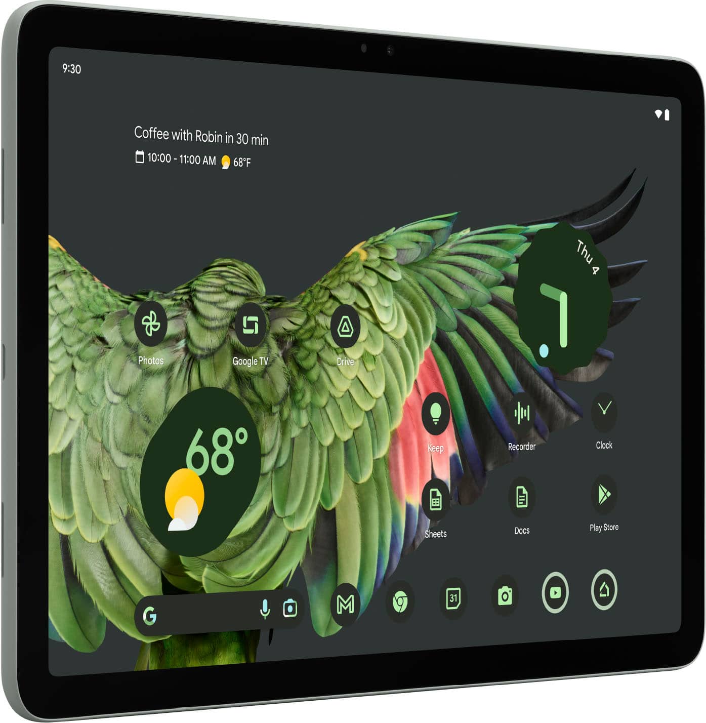 Alt View 14. Google - Pixel Tablet with Charging Speaker Dock - 11" Android Tablet - 256GB - Wi-Fi - Hazel.