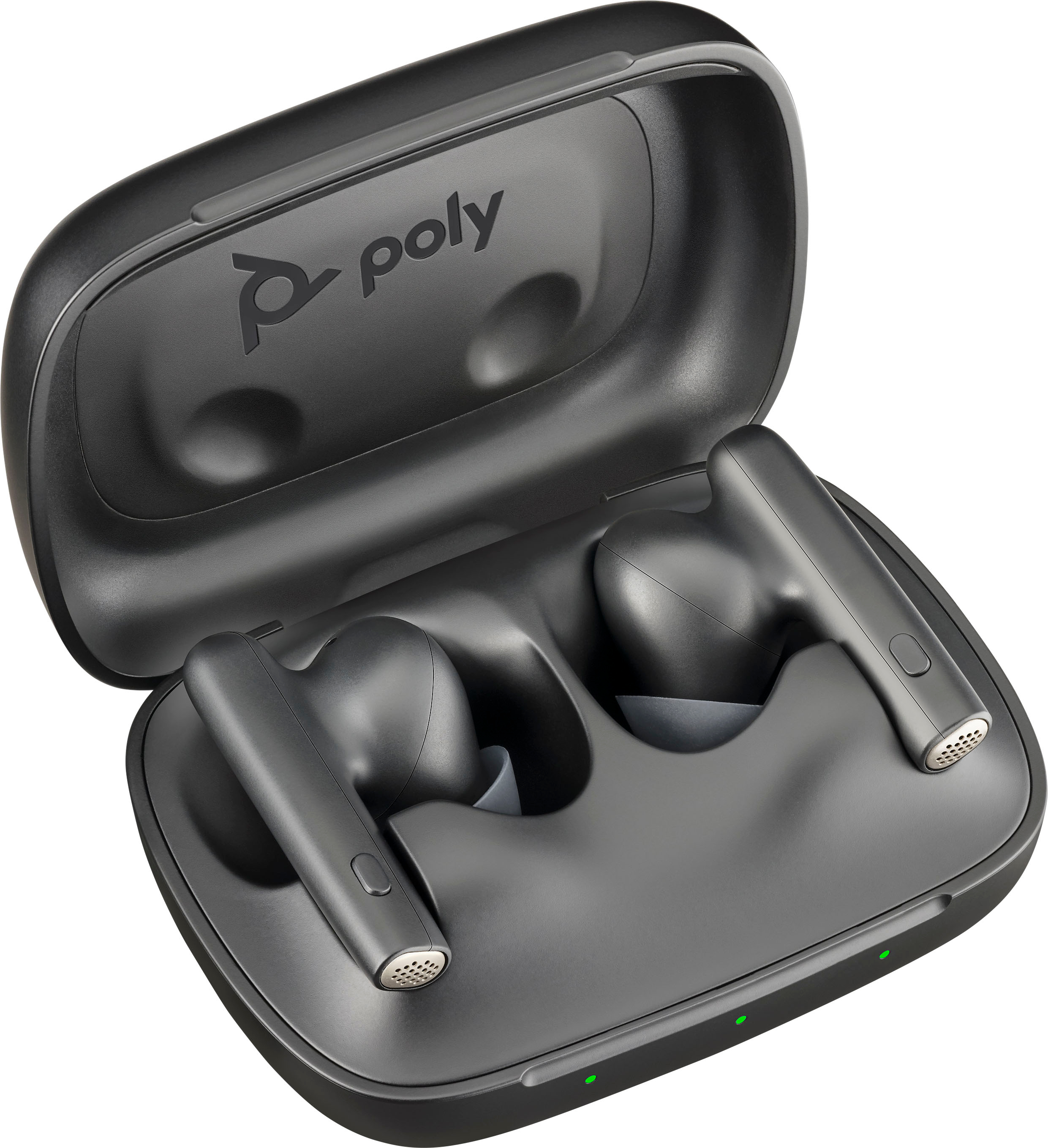 Angle View: Poly - formerly Plantronics - Voyager Free 60 True Wireless Earbuds with Active Noise Canceling - Black