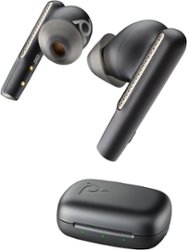 Poly - formerly Plantronics - Voyager Free 60 True Wireless Earbuds with Active Noise Canceling - Black - Front_Zoom
