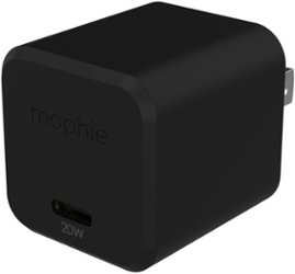 mophie Power Adapter USB-C 20W GAN - Black - Front_Zoom