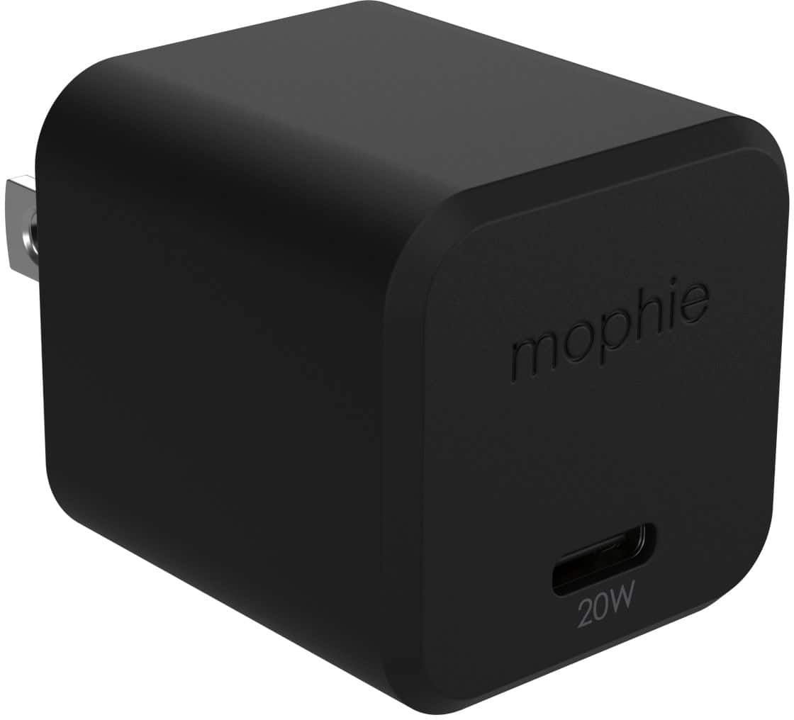 Alt View 1. mophie - Power Adapter USB-C 20W GAN - Black.