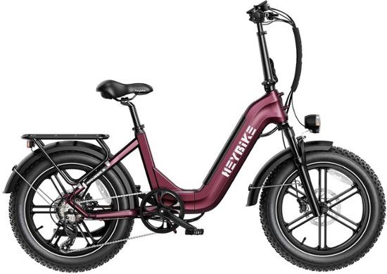 Front Zoom. Heybike - Ranger S Foldable Ebike w/ 55mi Max Operating Range & 28 mph Max Speed -  for Any Terrain - Red.