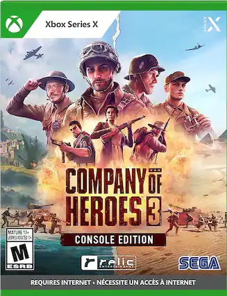 Front. SEGA - Company of Heroes 3. - M (Mature 17+)